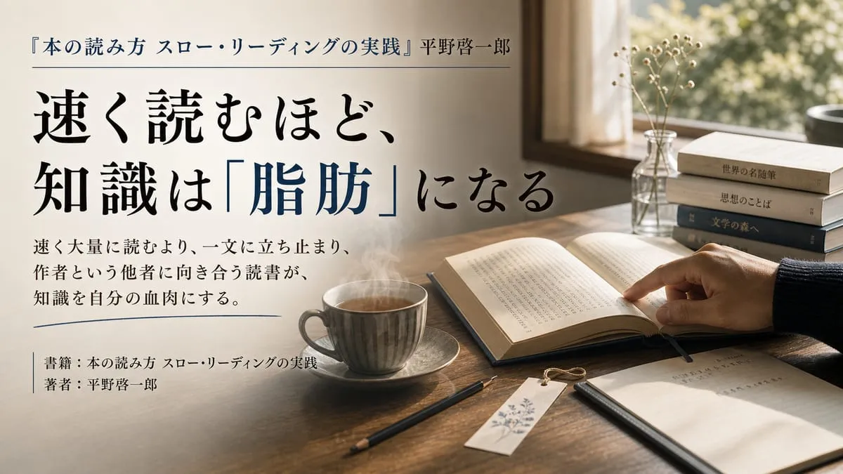 『本の読み方 スロー・リーディングの実践』