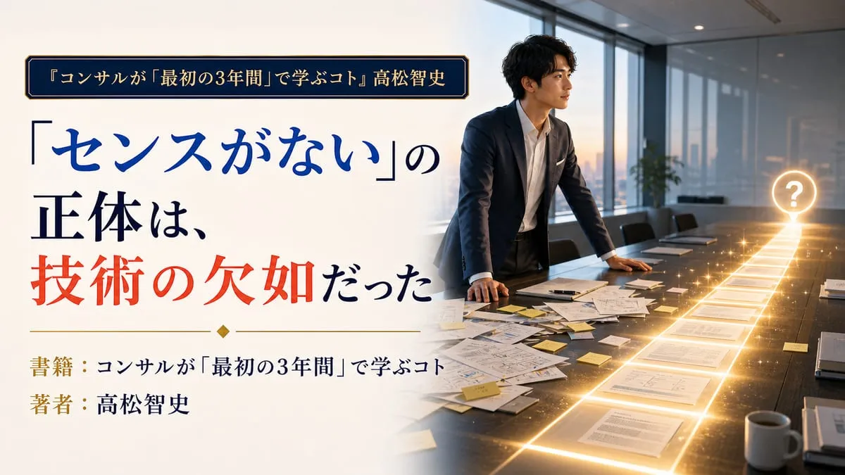 『コンサルが「最初の3年間」で学ぶコト』