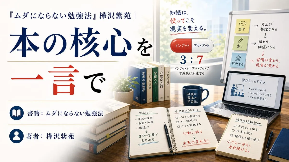 『ムダにならない勉強法』