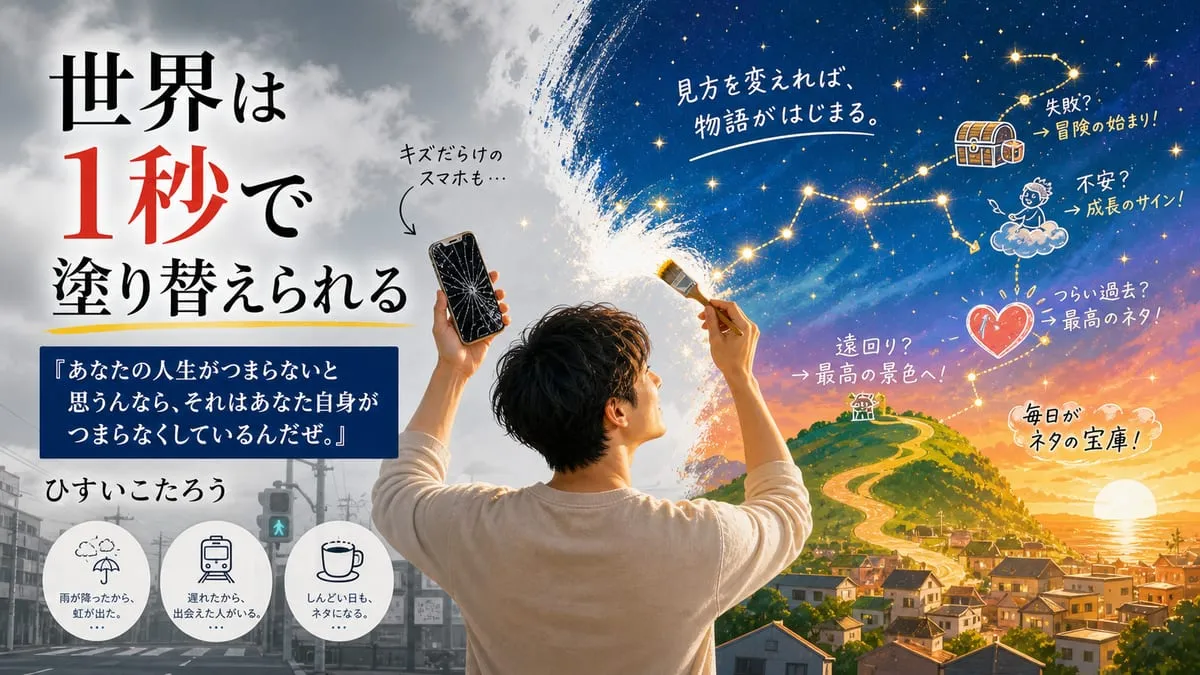 『あなたの人生がつまらないと思うんなら、それはあなた自身がつまらなくしているんだぜ。』