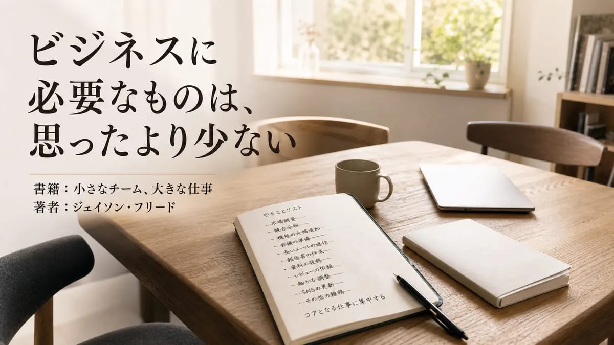 『小さなチーム、大きな仕事』
