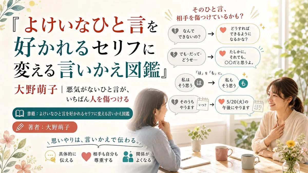 『よけいなひと言を好かれるセリフに変える言いかえ図鑑』